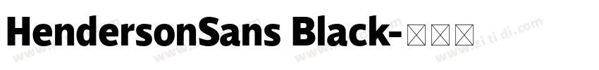HendersonSans Black字体转换